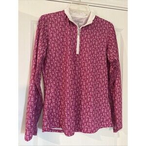 San Soleil 1/4 Zip Pink Quick-Dry Pullover Drinks Champagne Womens Medium UPF 50